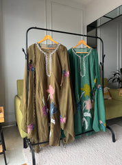 Megha Mul Chanderi Embroided Dress(Make to Order 12 days)