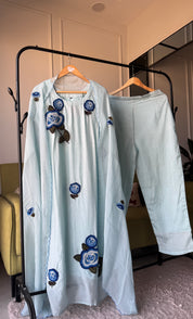 Palak Thread Embroided Set