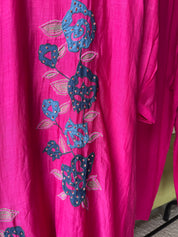 Rani mul chanderi kardana Aline dress with plazzo