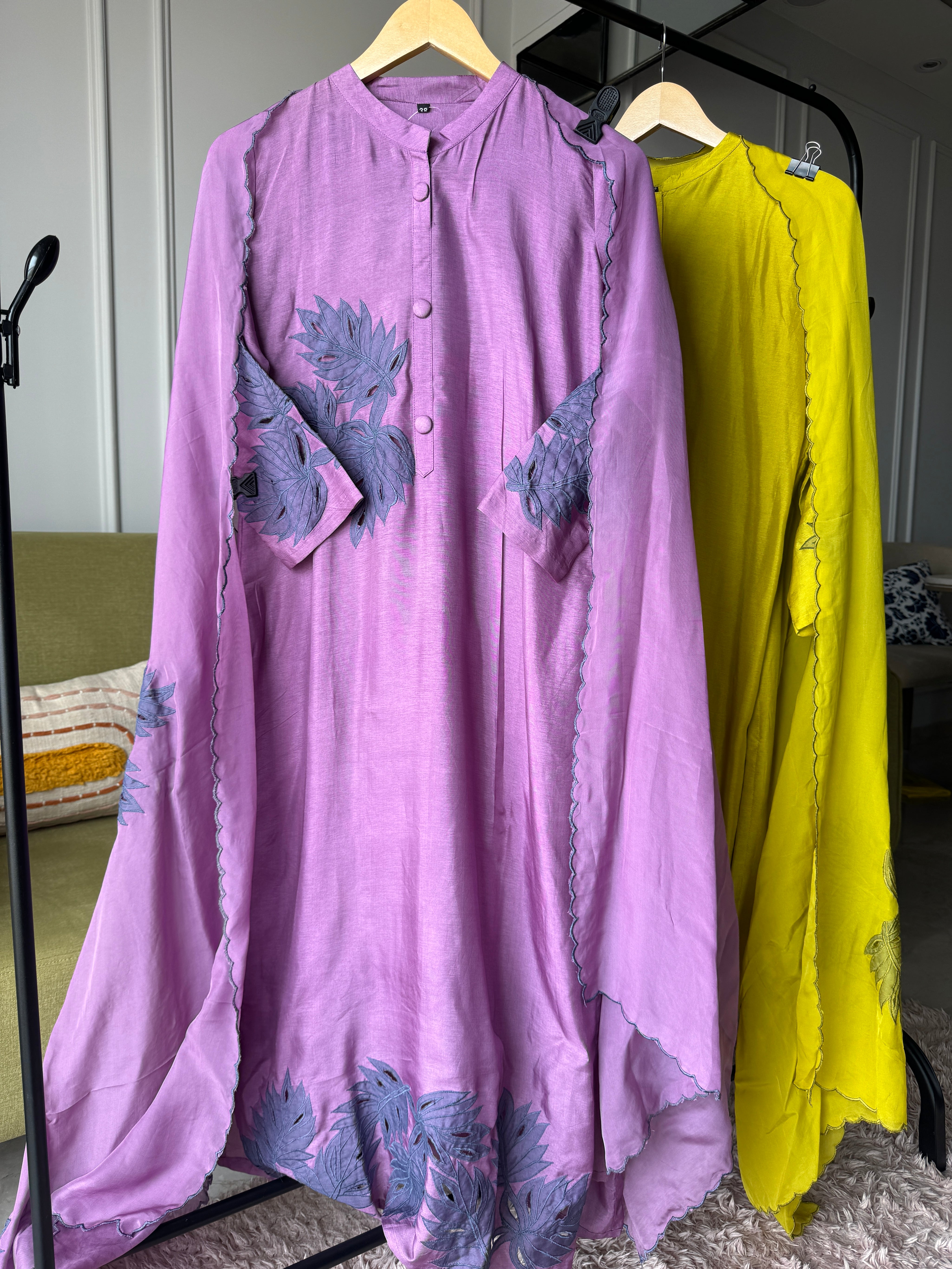 Floral Cutwork Suit Set (611)