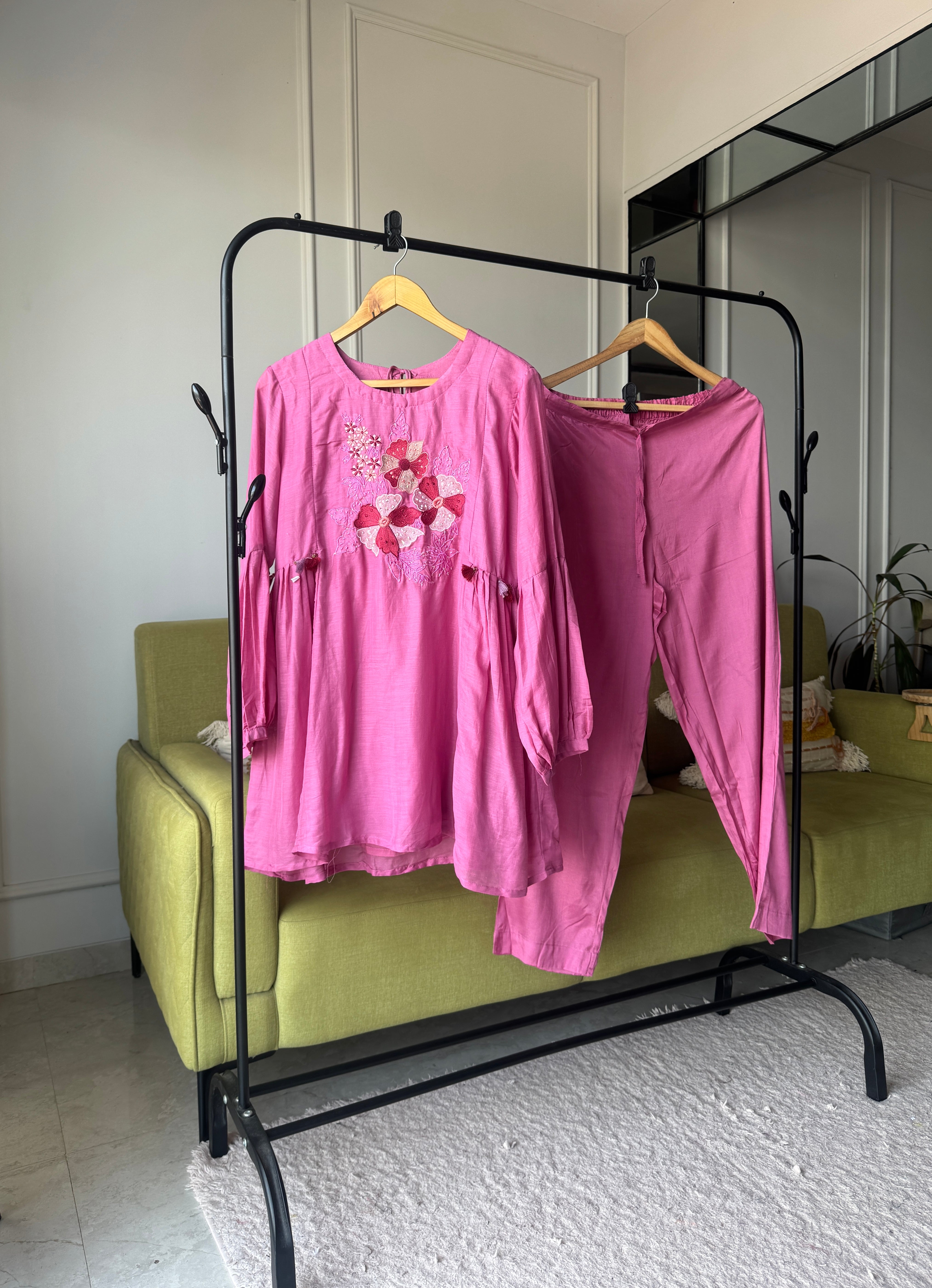 Aradhya Patchwork Mul Chanderi Coord Set