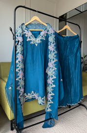 Apurva Silk Scalloped Leather Work Dress