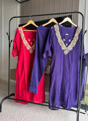 Jasmine Bustier Plus Kurti And Pants Set(Make to Order 10 days)