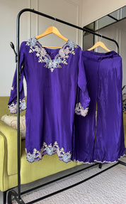 Apurva Silk Scalloped Leather Work Dress