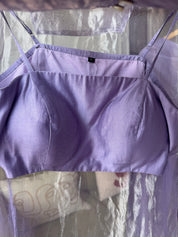 Mihika Pure Tissue Top With Padded Blouse And Plazzo