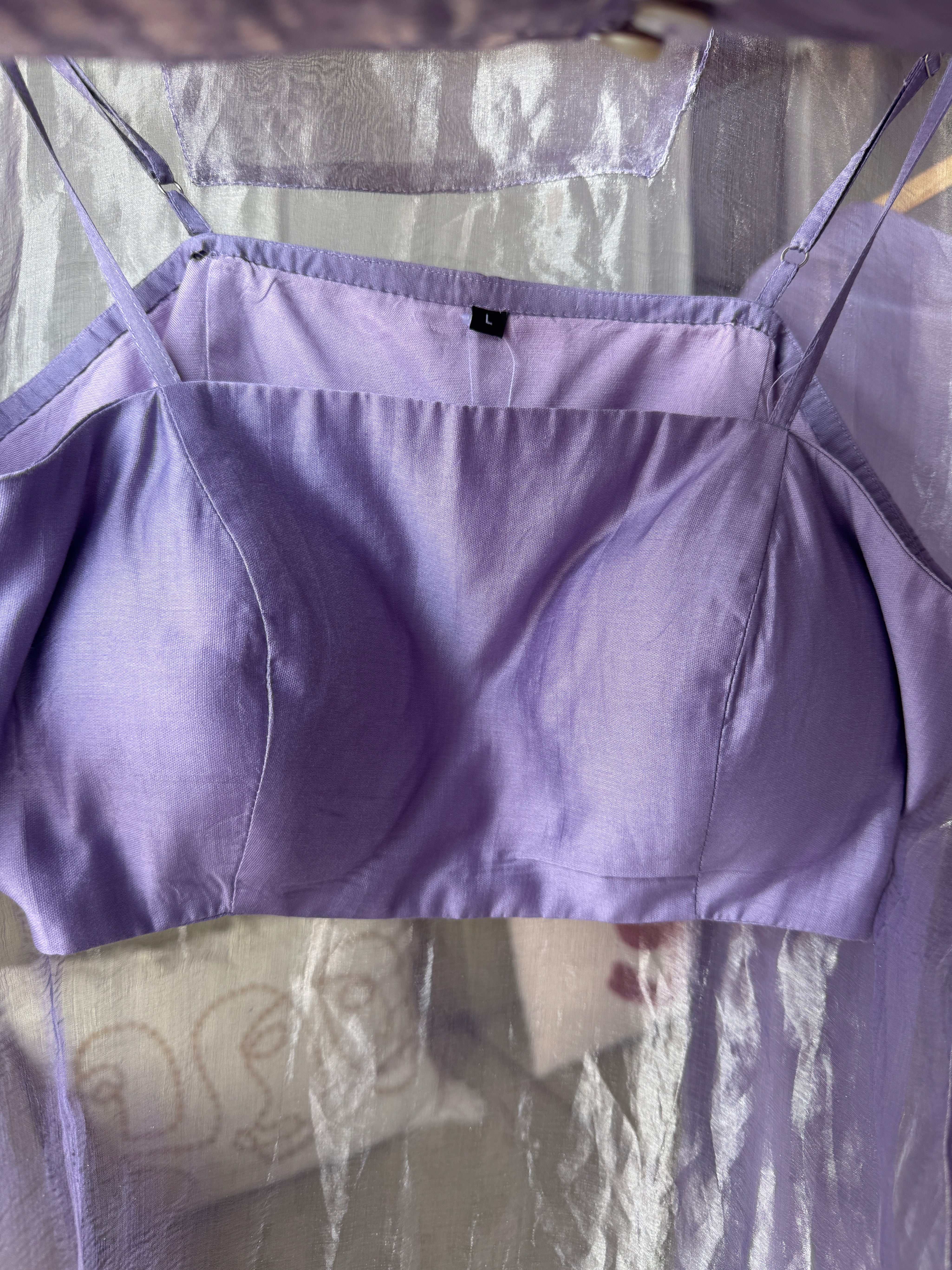 Mihika Pure Tissue Top With Padded Blouse And Plazzo