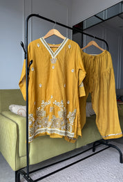 Swati Mul Chanderi Farshi Pants Dress