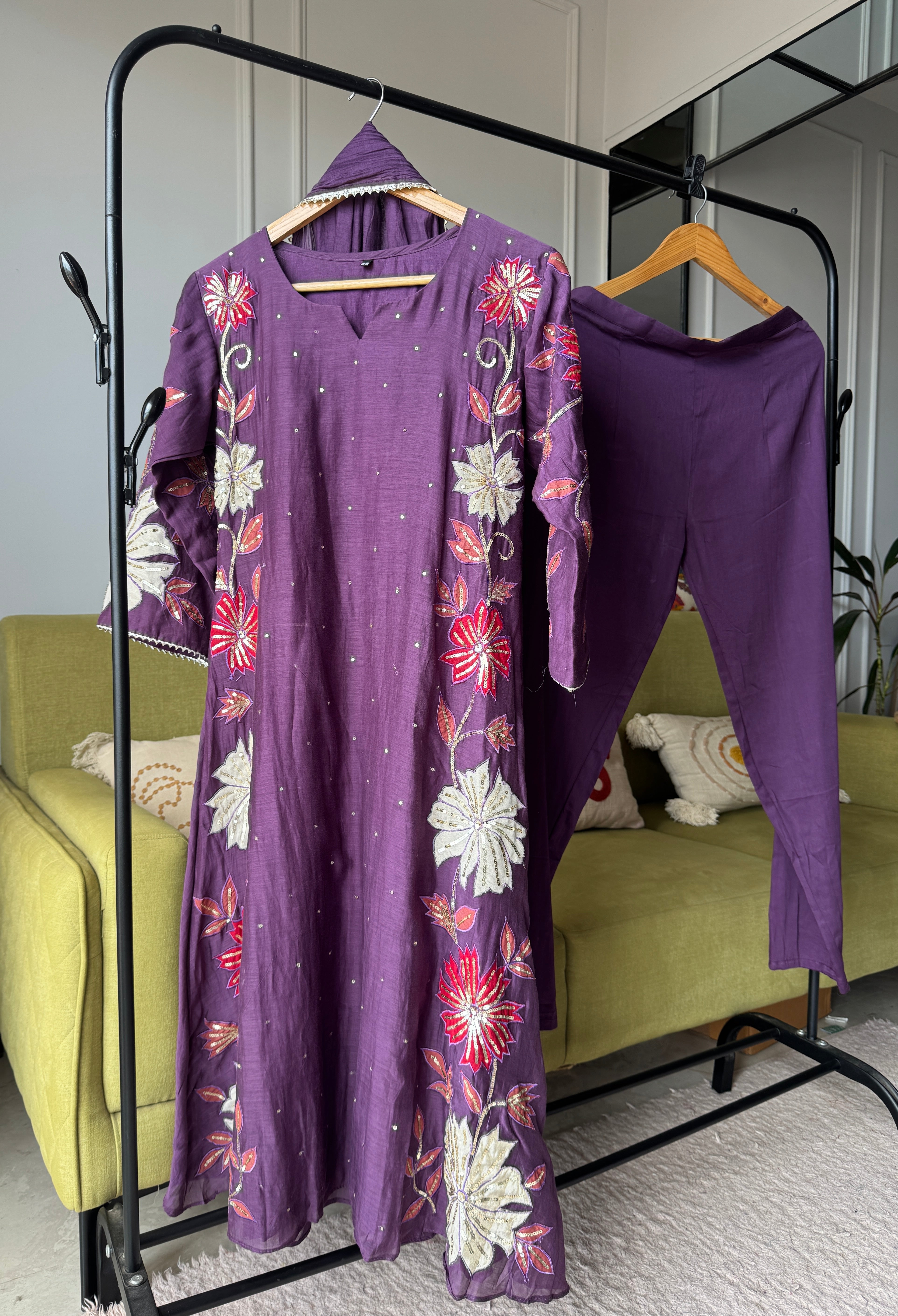 Bhavana Mul Chanderi Patchwork Dress