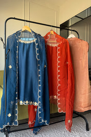 Aisha halter neck short kurta with pants