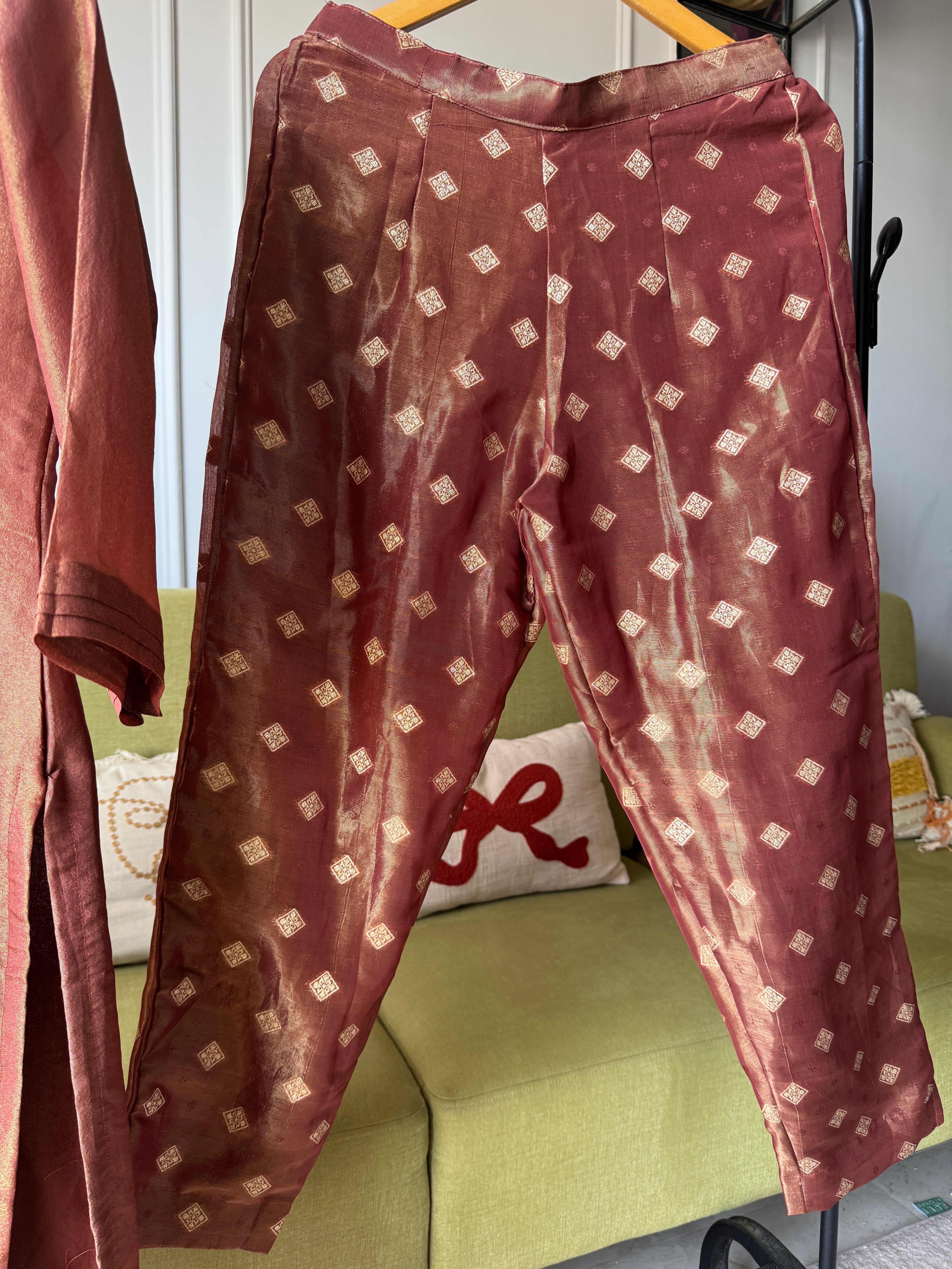 Sita Shimmer Tissue Handwork Dress