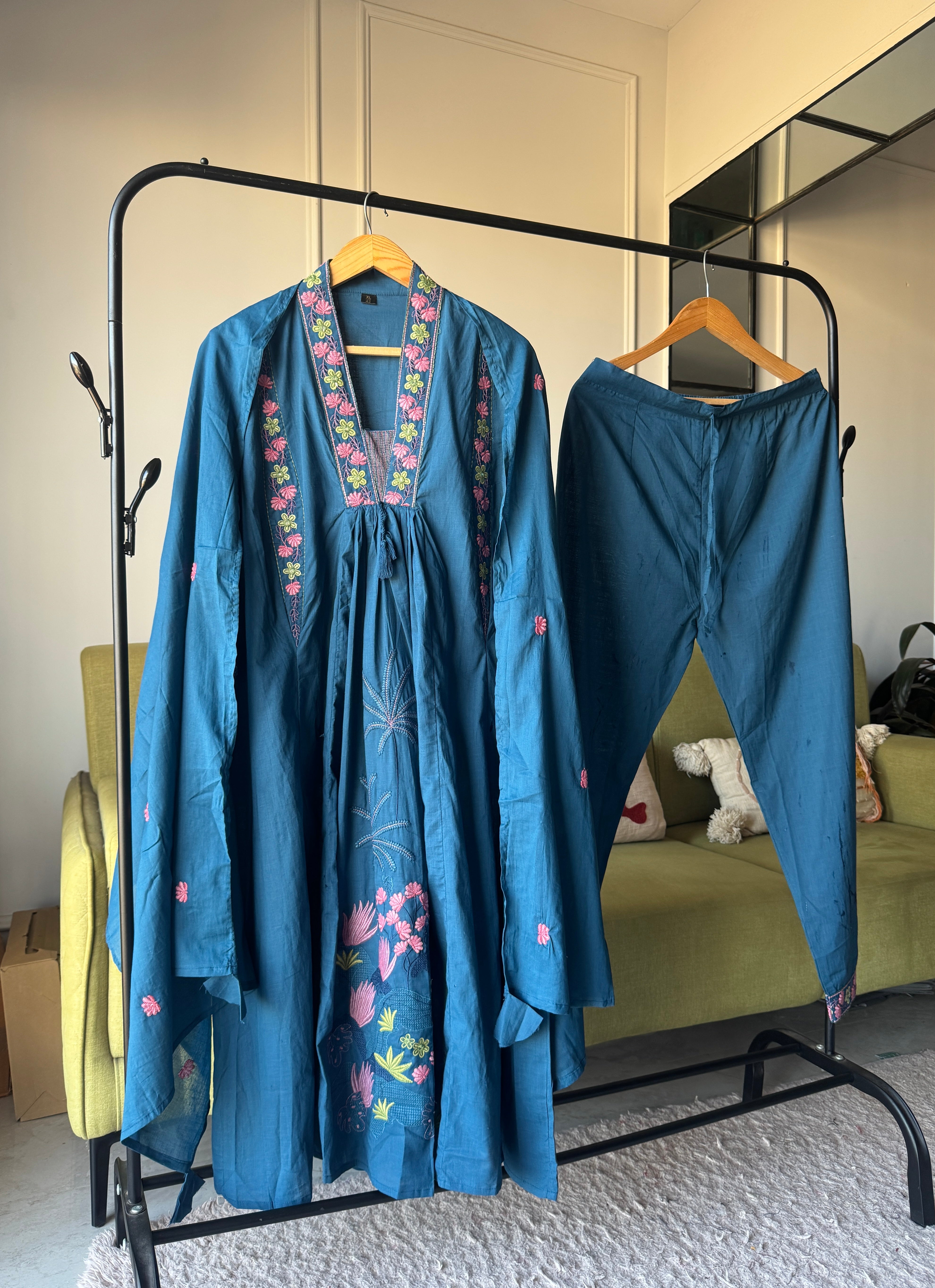 Panel Embroided Aline Dress