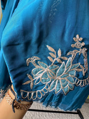 Apurva Silk Scalloped Leather Work Dress