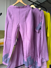 Floral Cutwork Suit Set (611)