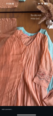 Priyanka Mul Chanderi Pleated Handwork Dress