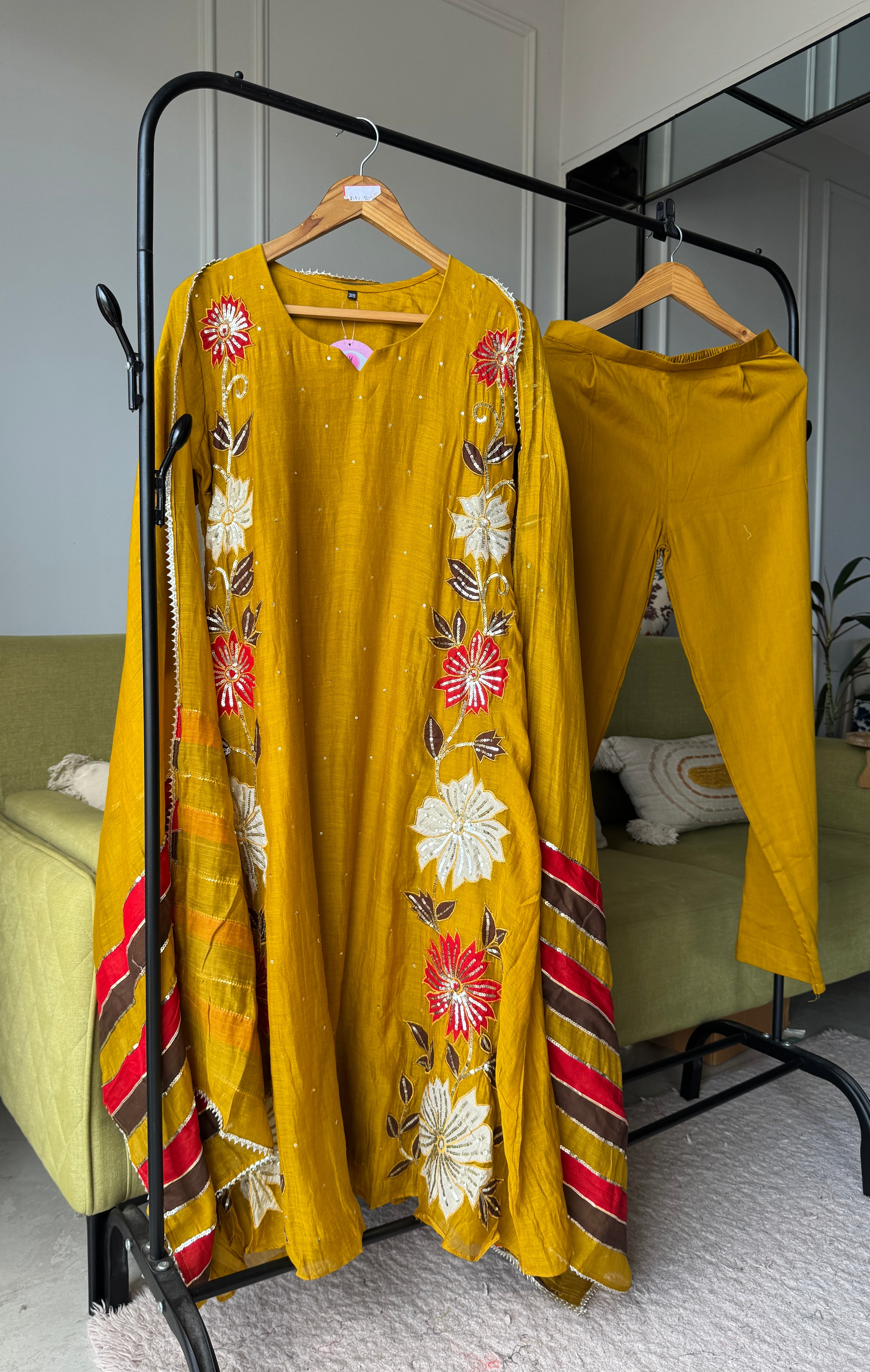 Bhavana Mul Chanderi Patchwork Dress