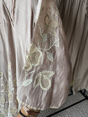 Gourika Embroided Mul Chanderi Dress