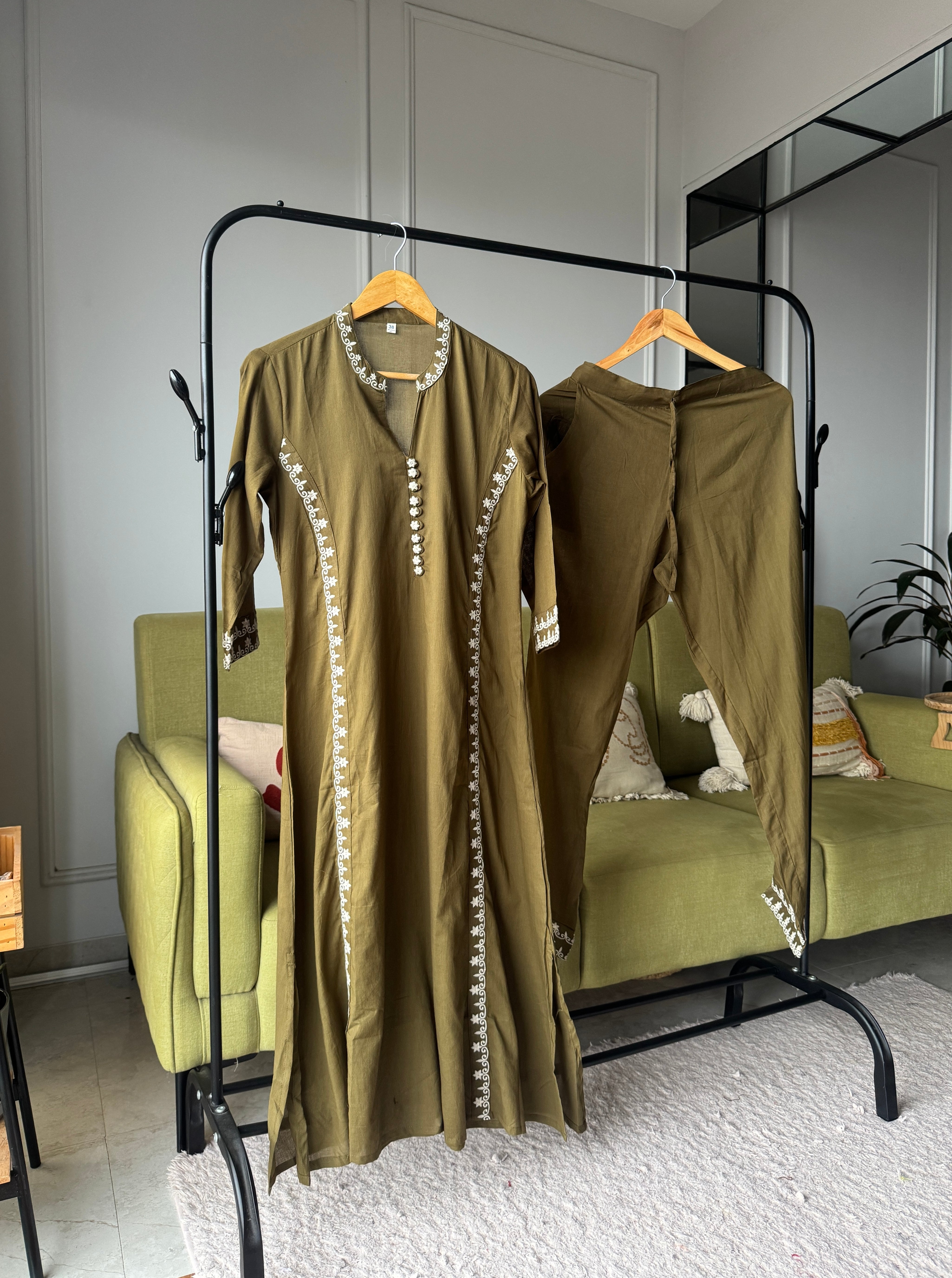 Smital Embroided Side Cut Dress