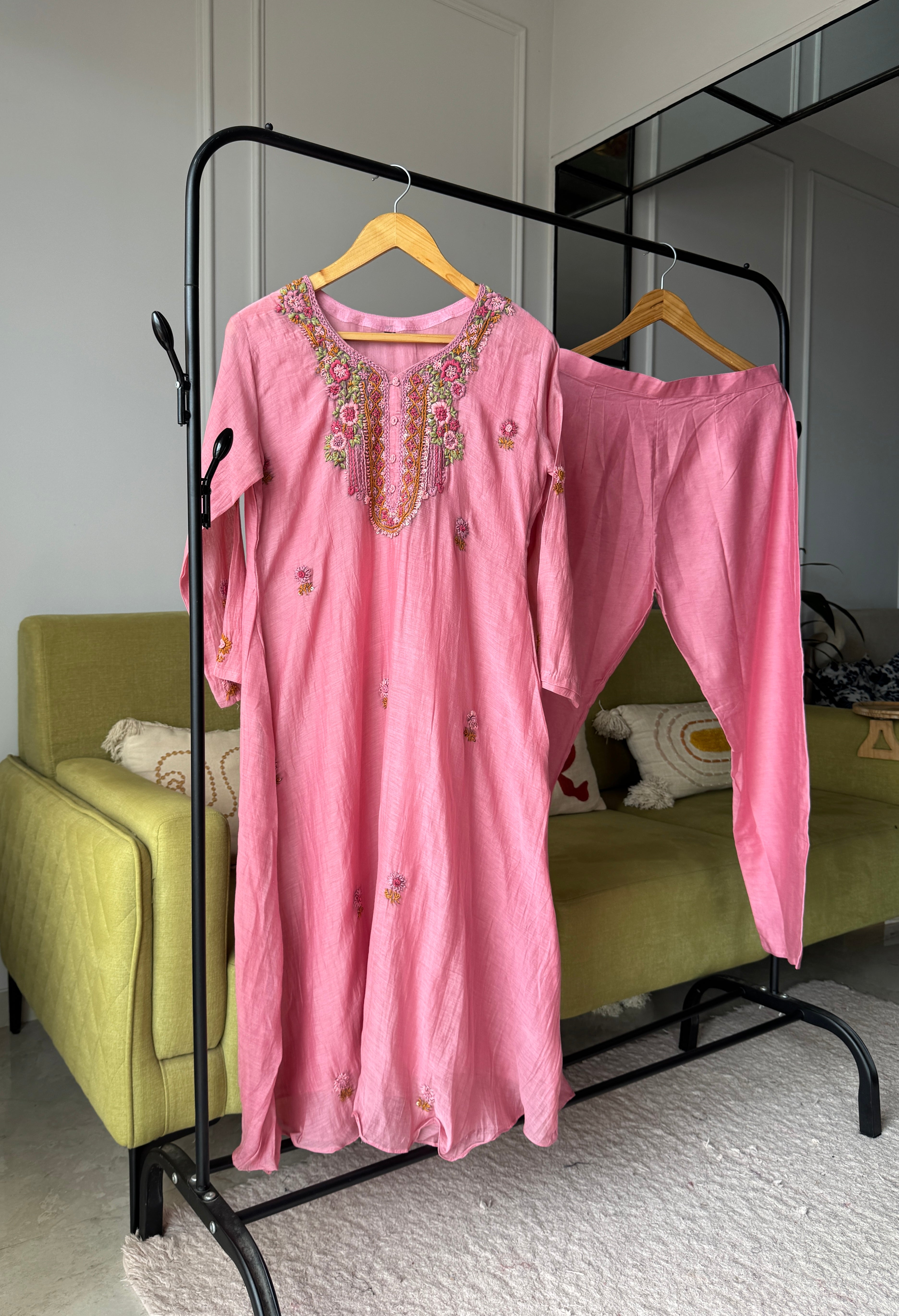 Shilpa Embroided Mul Chanderi Dress