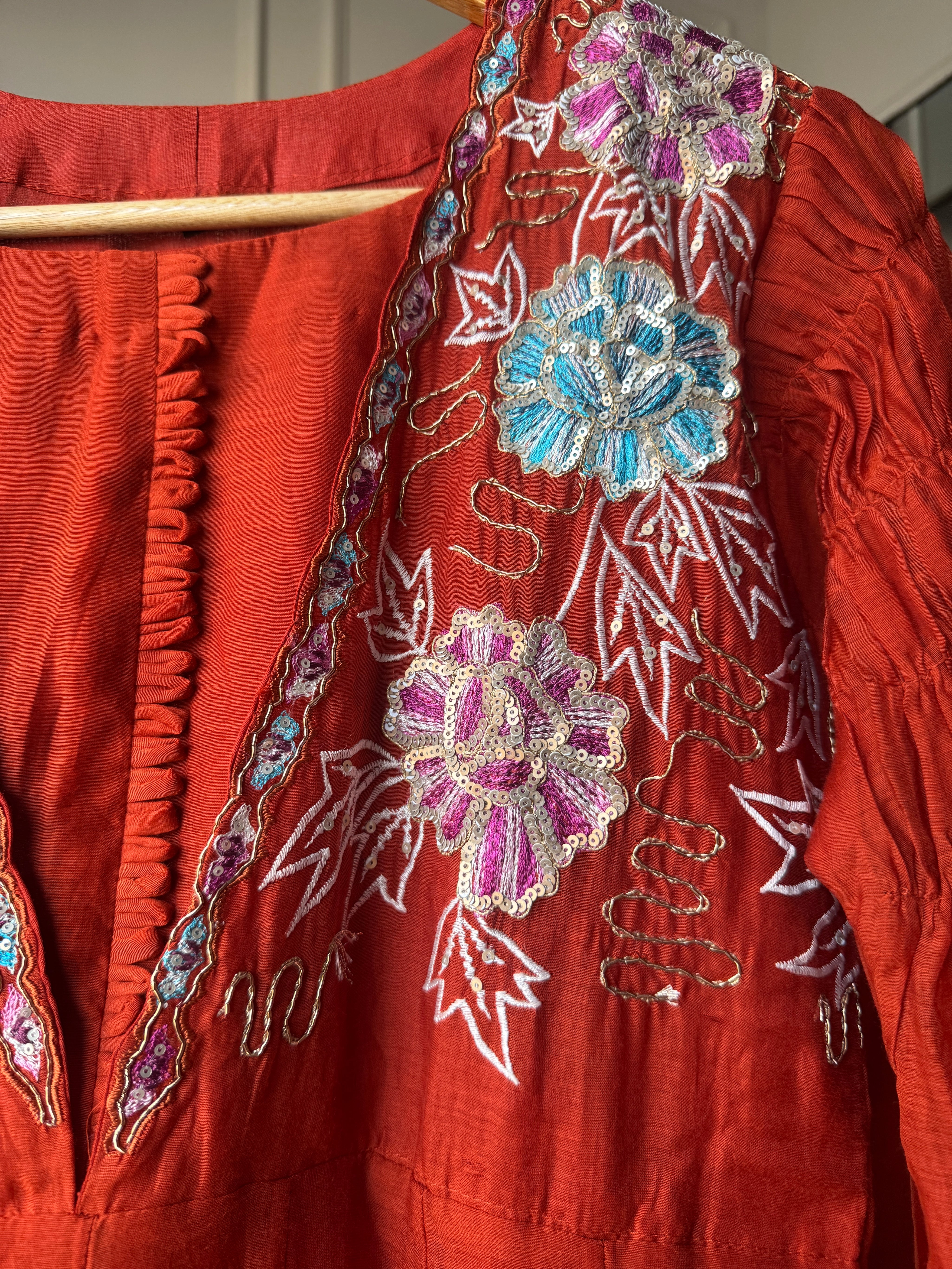 Dipali Mul Chanderi Embroided Dress