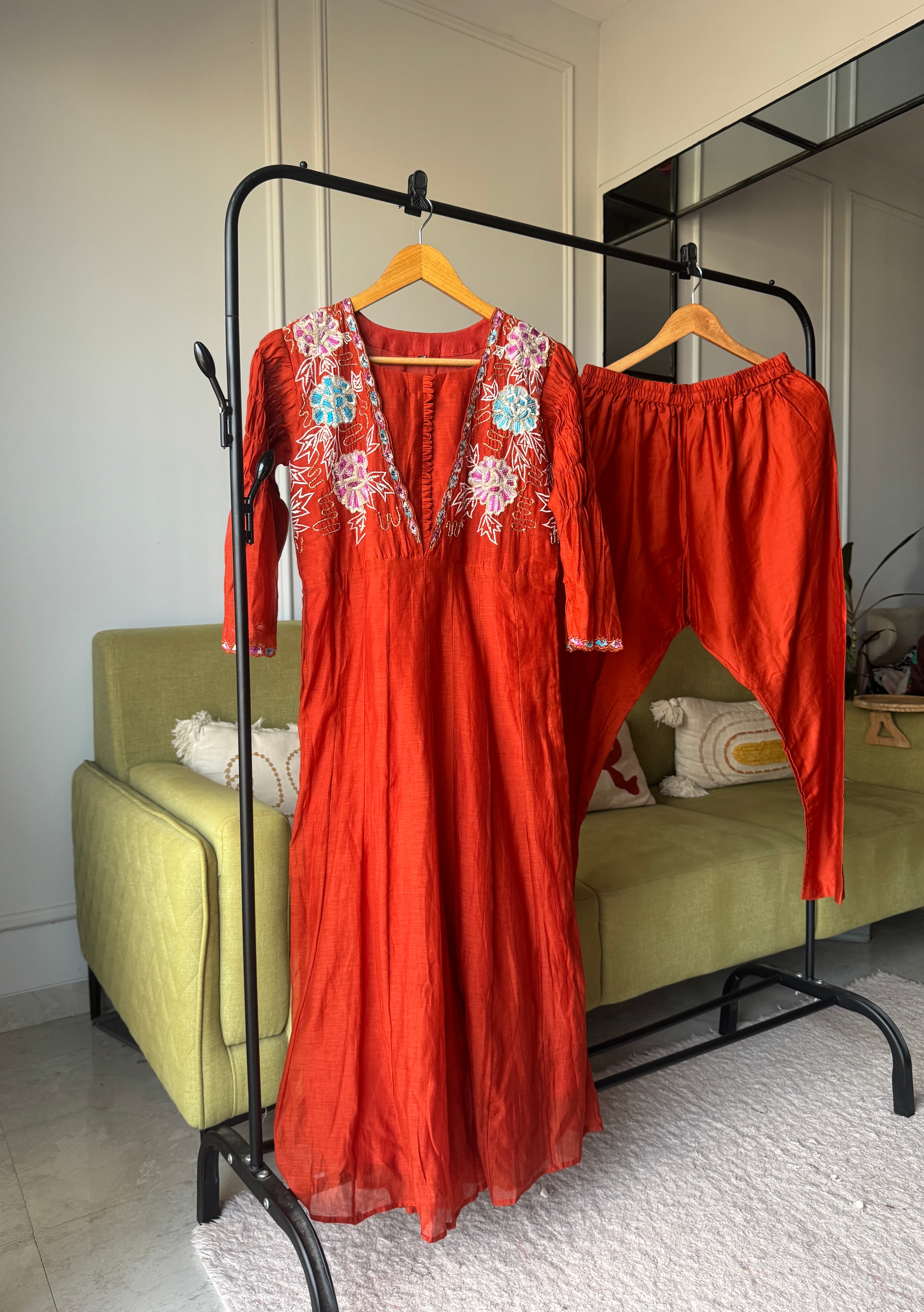 Dipali Mul Chanderi Embroided Dress