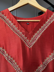 Anshika Dola Silk Handwork Coord Set