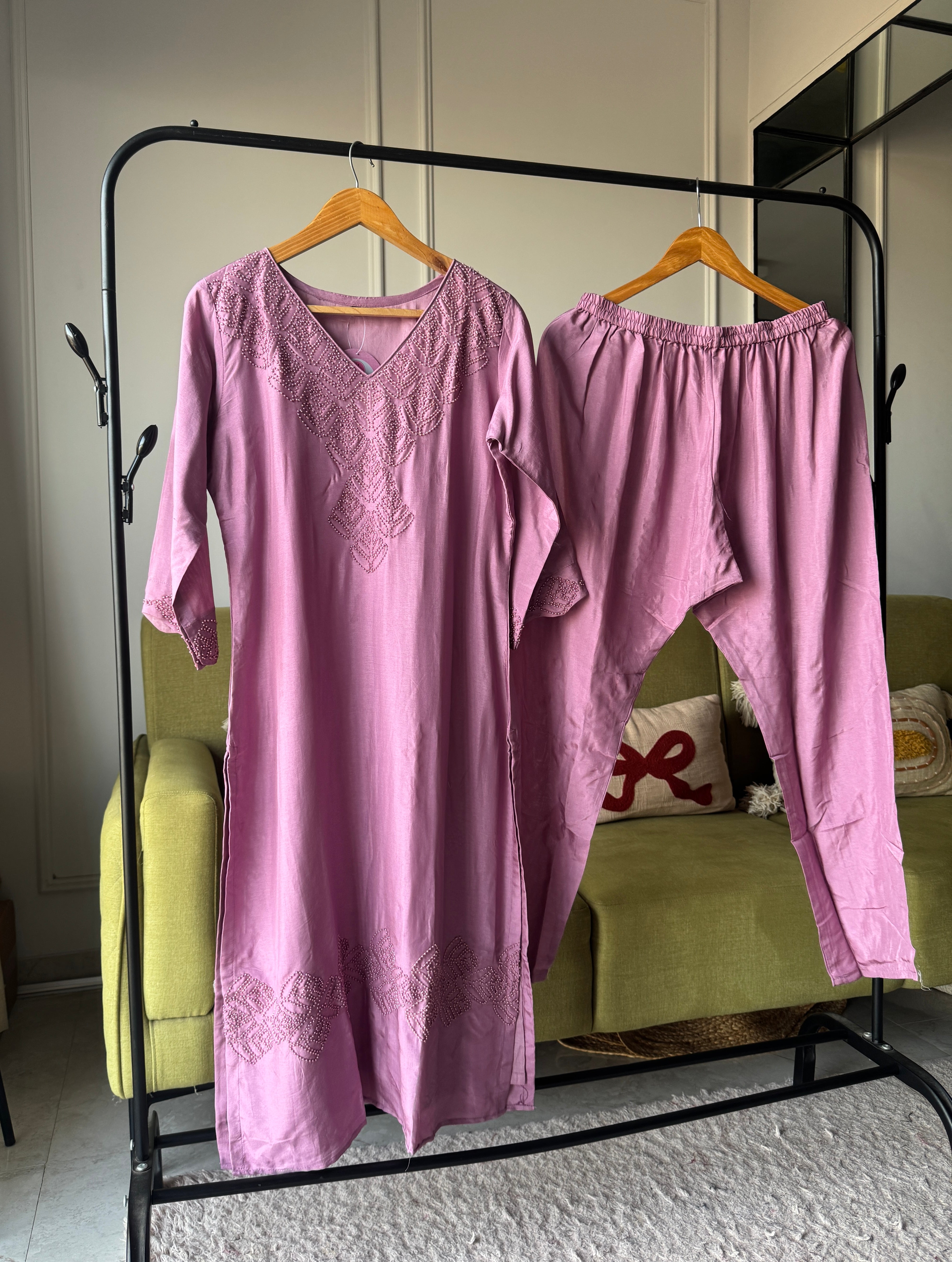 Mansi pearl work dress