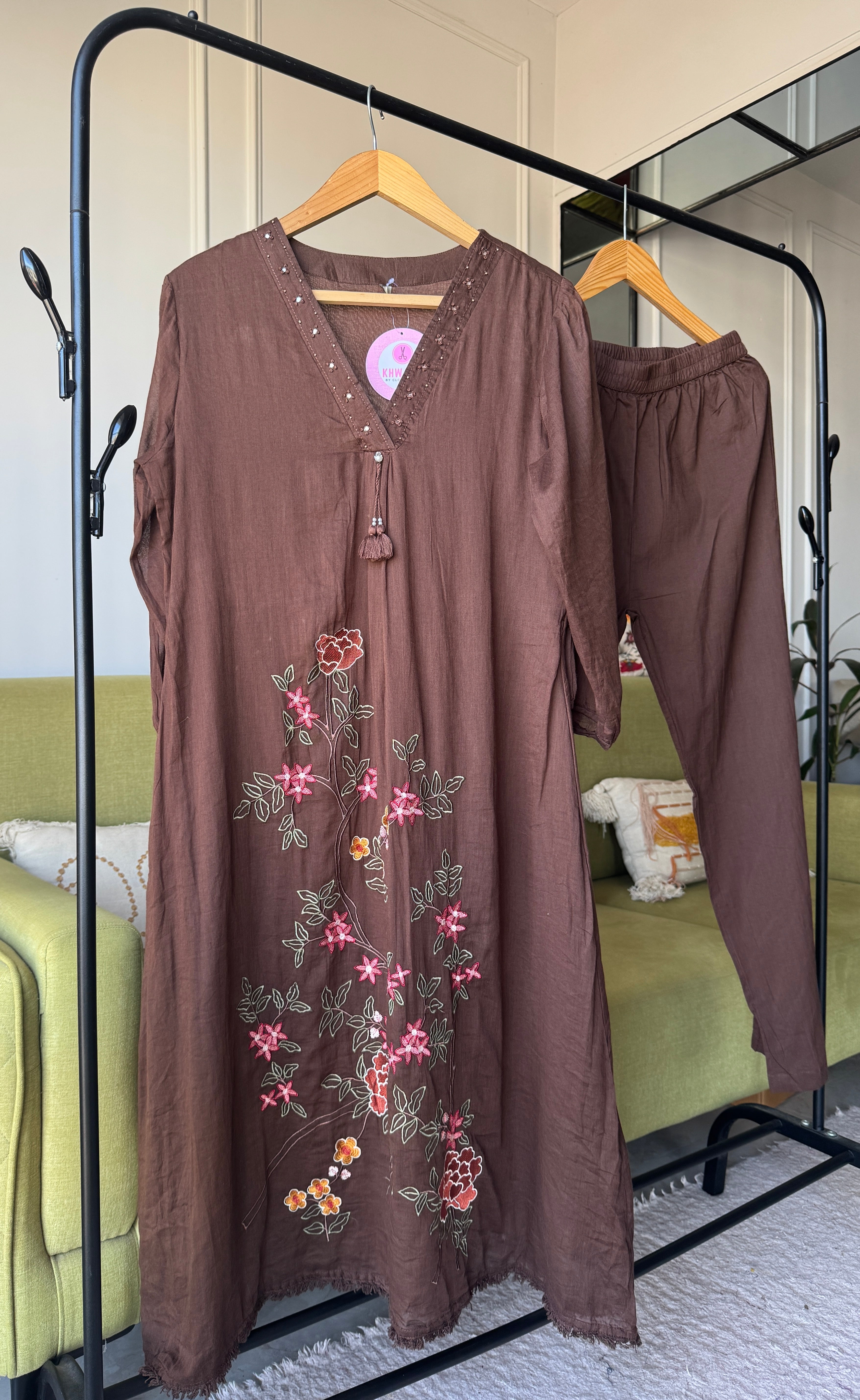 Sushma Embroided Cotton Dress