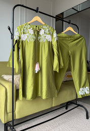 Palak Viscose Chanderi Coord Set