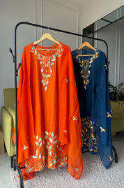 Mehek hand work golden gotta plazzo dress(Make to Order)