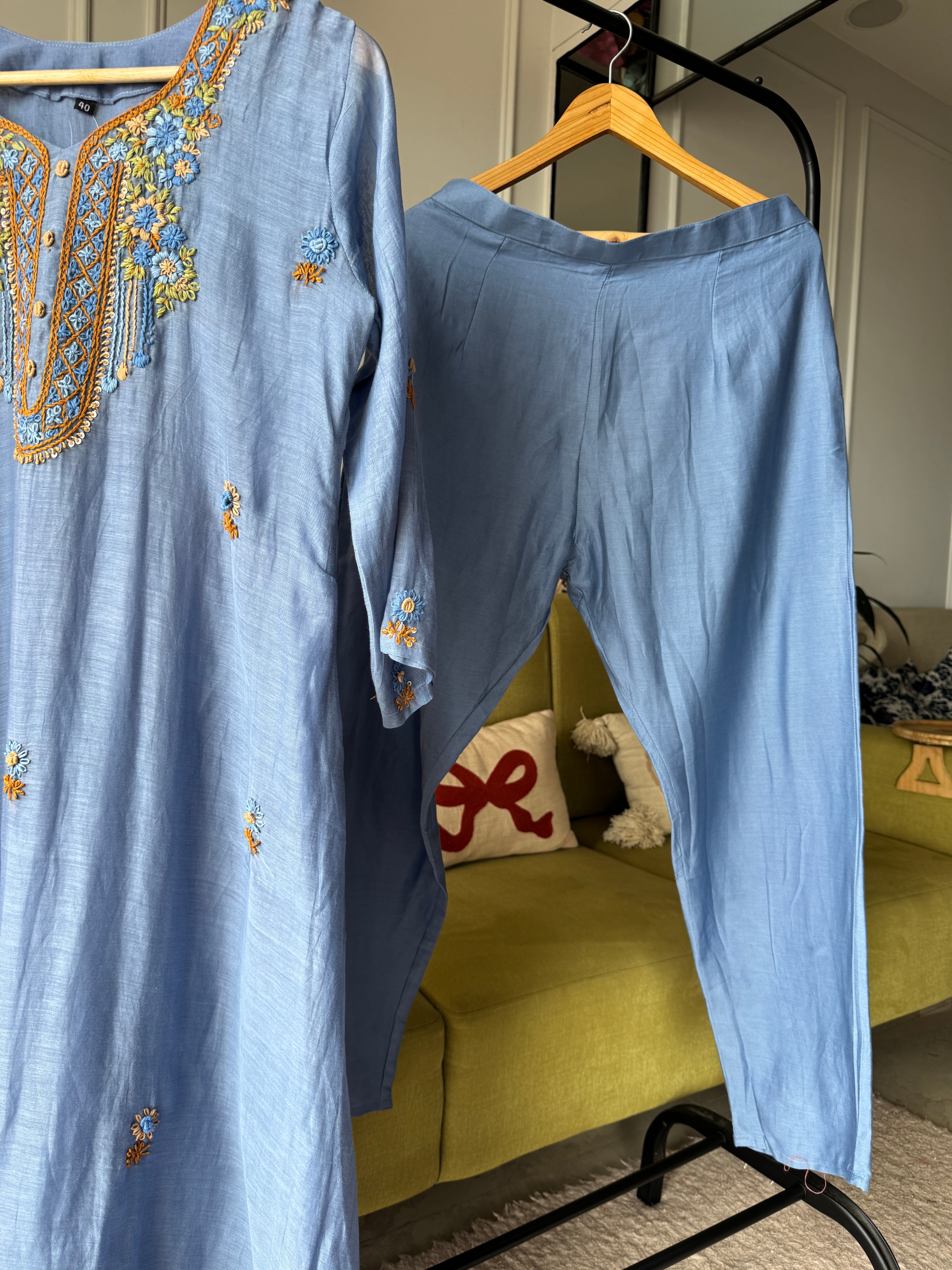 Shilpa Embroided Mul Chanderi Dress