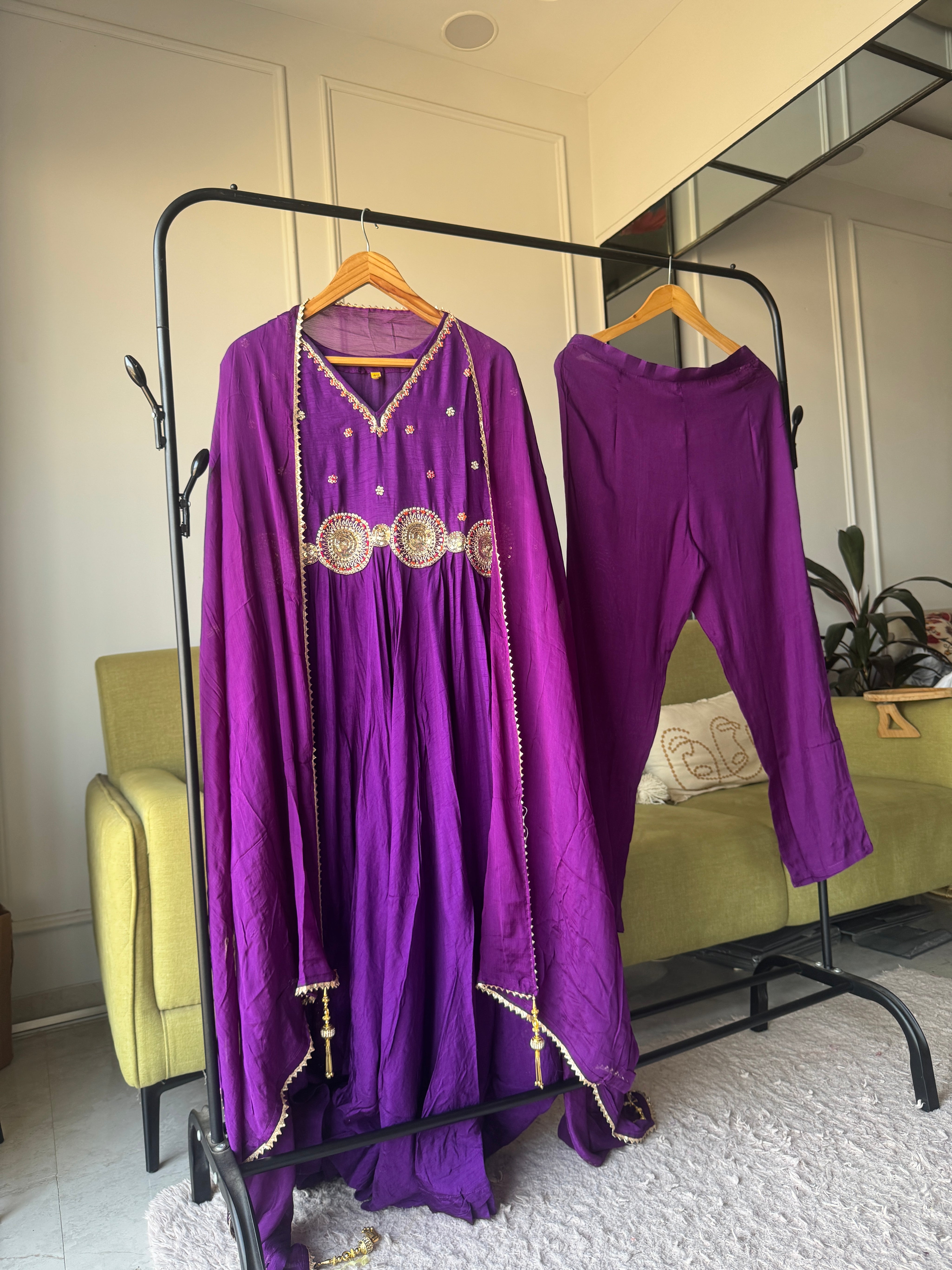 Rupali v neck anarkali dress