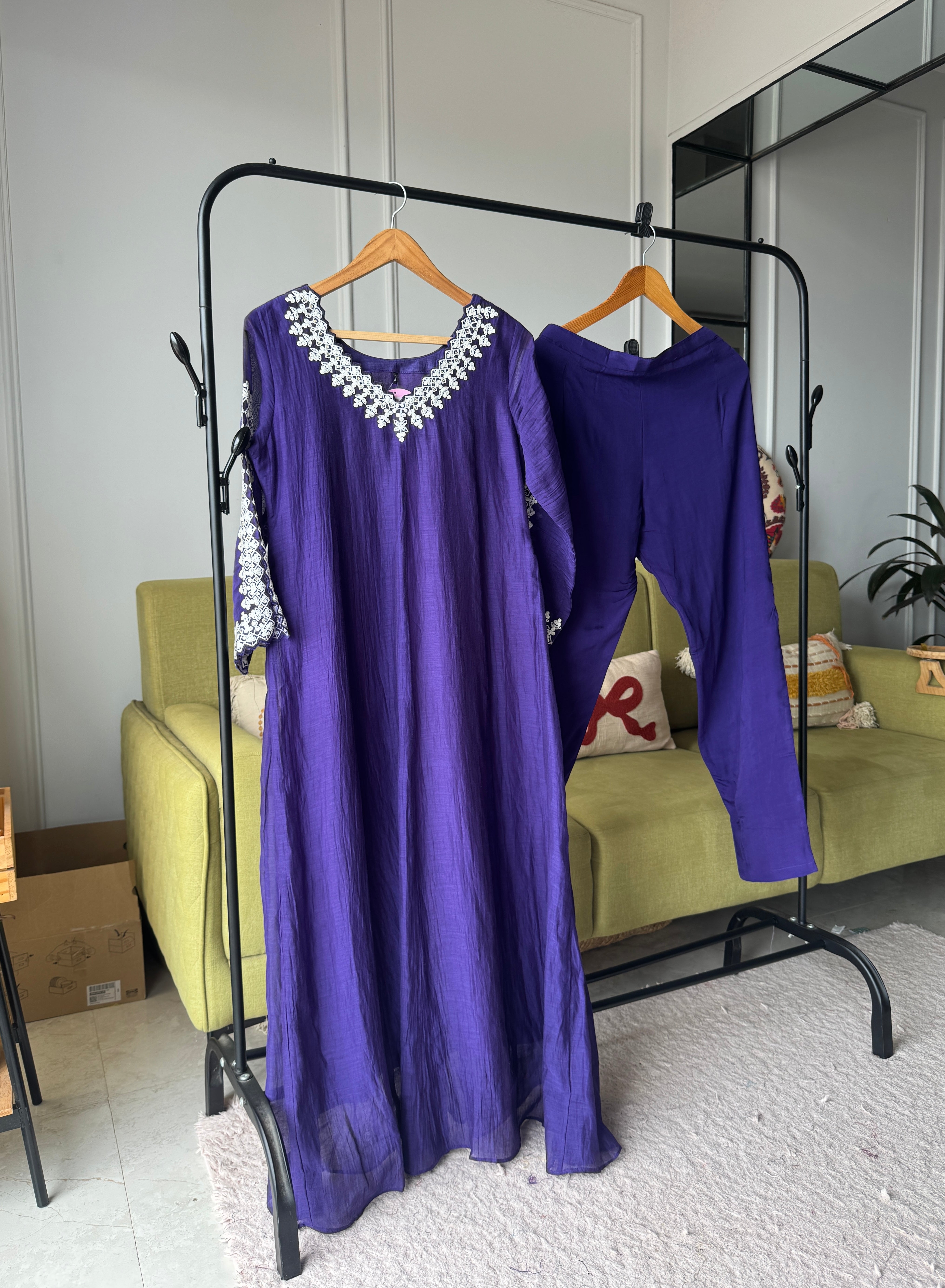 Pooja Mul Chanderi Embroidery (Make to Order)