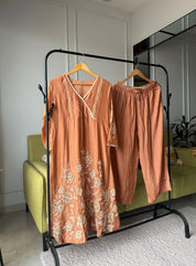 Gourika Embroided Mul Chanderi Dress