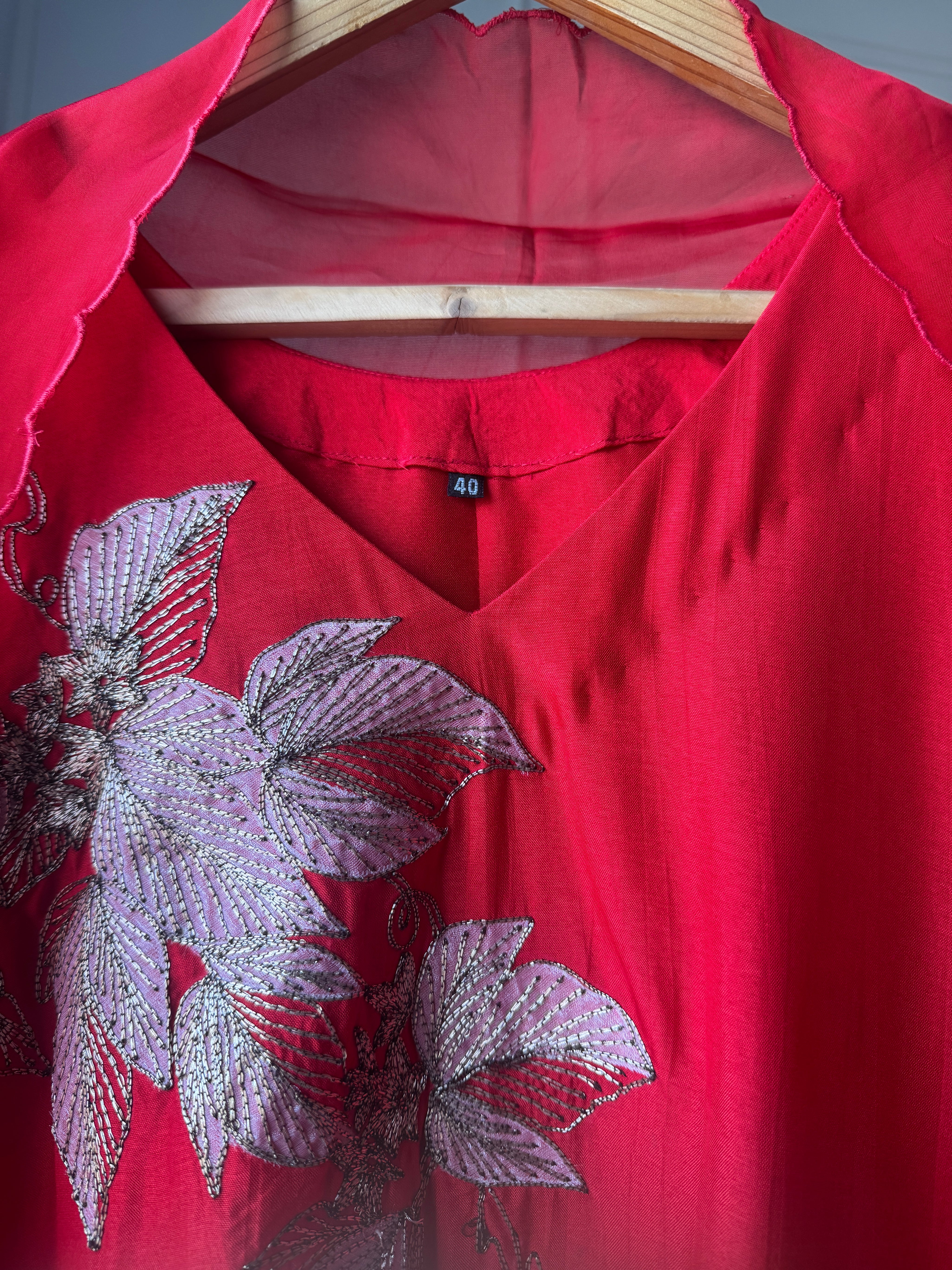 Sampada tissue applique dress (Make to Order)