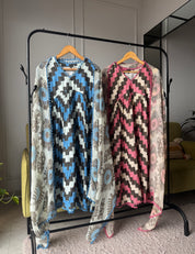 Meghana Aztec print dress