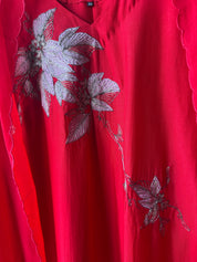 Sampada tissue applique dress (Make to Order)