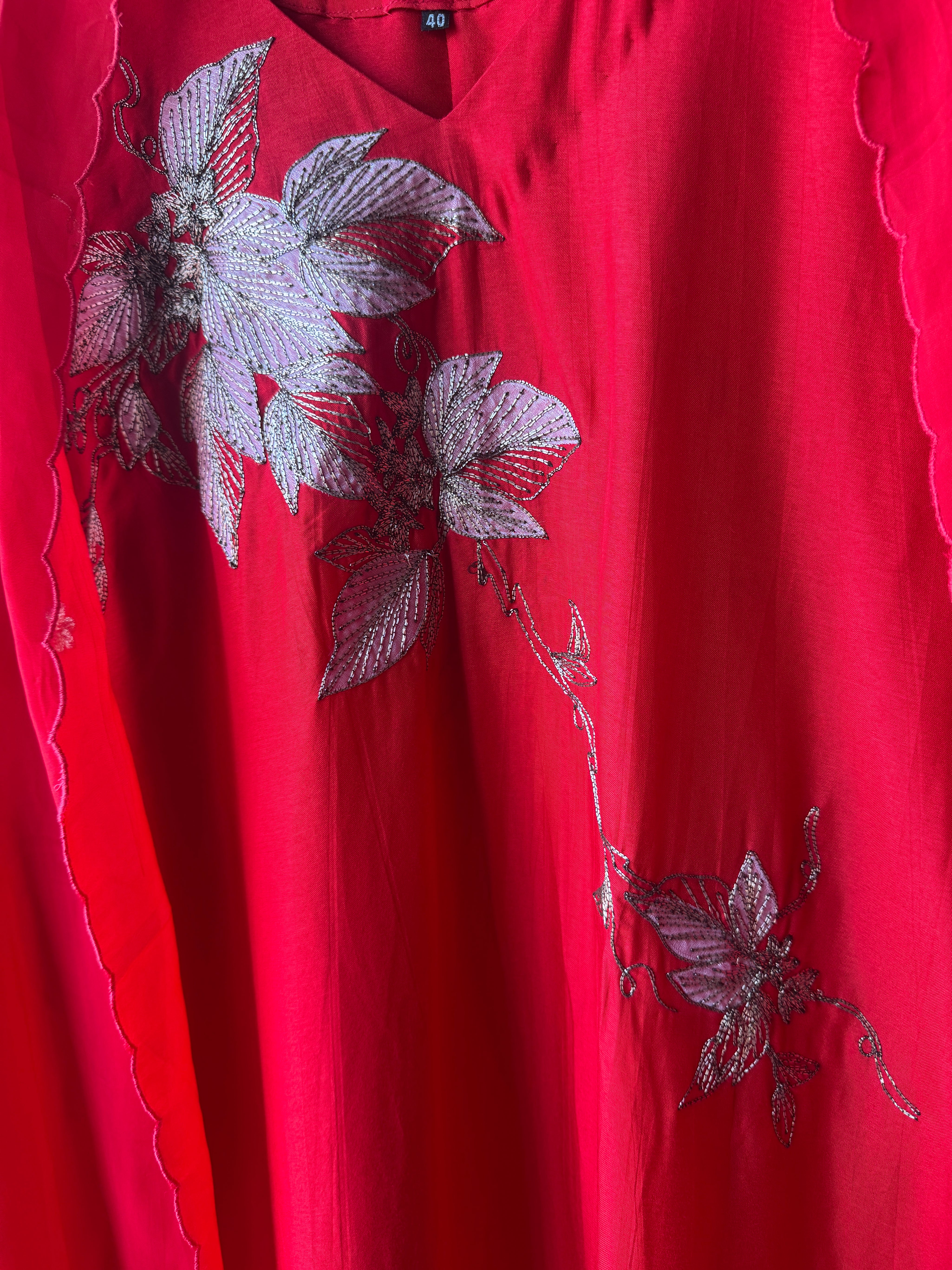 Sampada tissue applique dress (Make to Order)