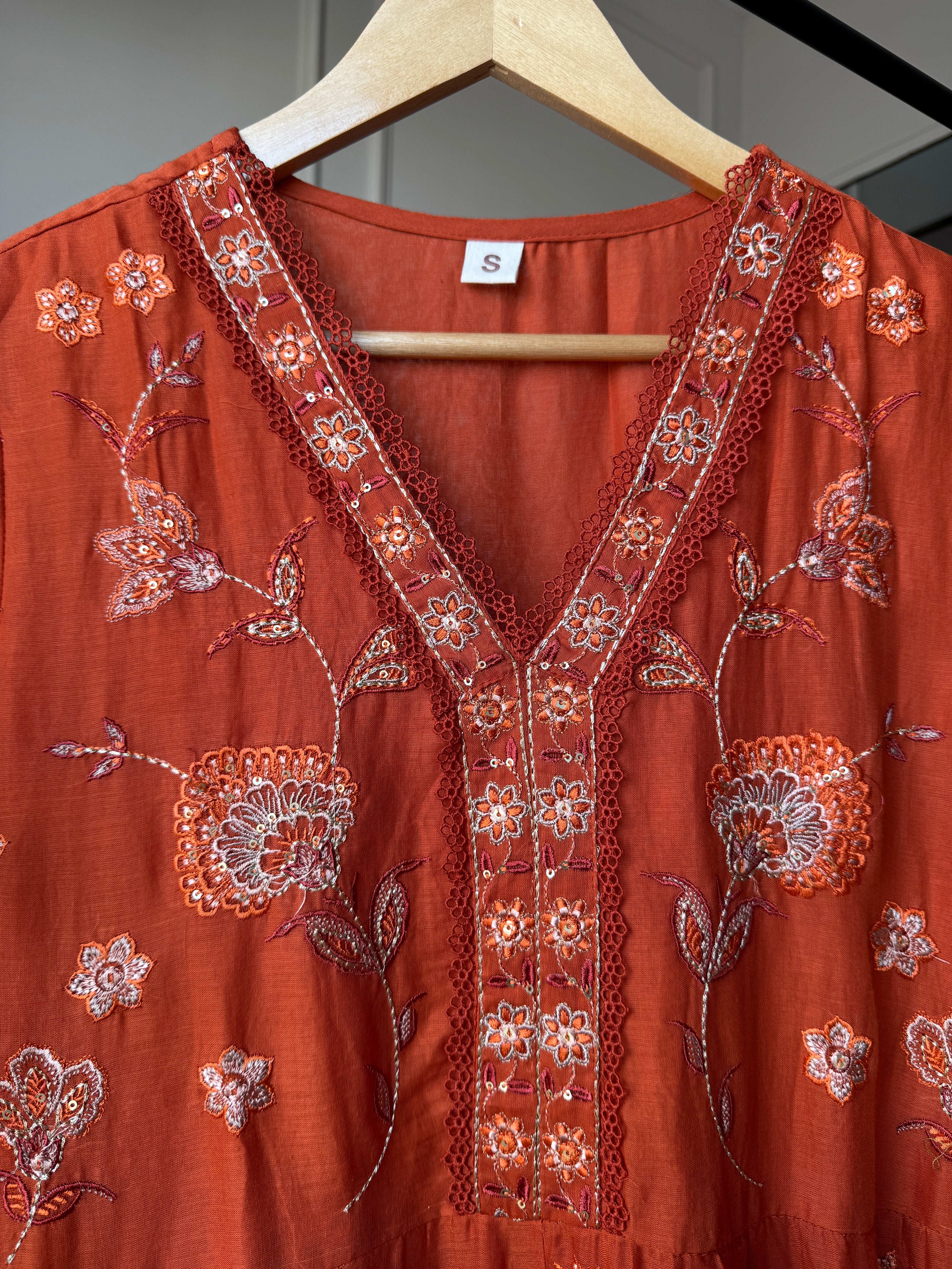 Kusum Cotton Embroided Dress