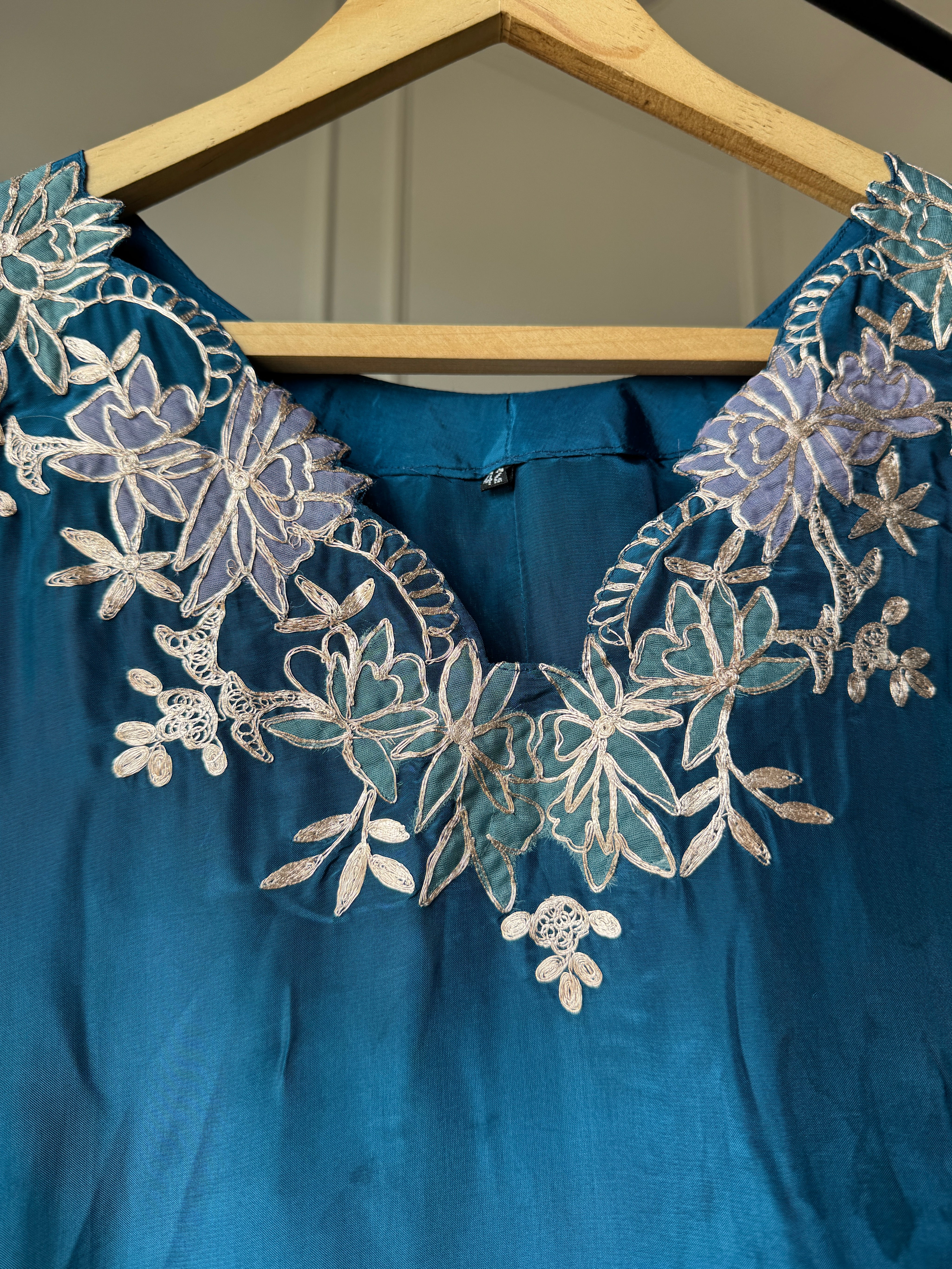 Apurva Silk Scalloped Leather Work Dress