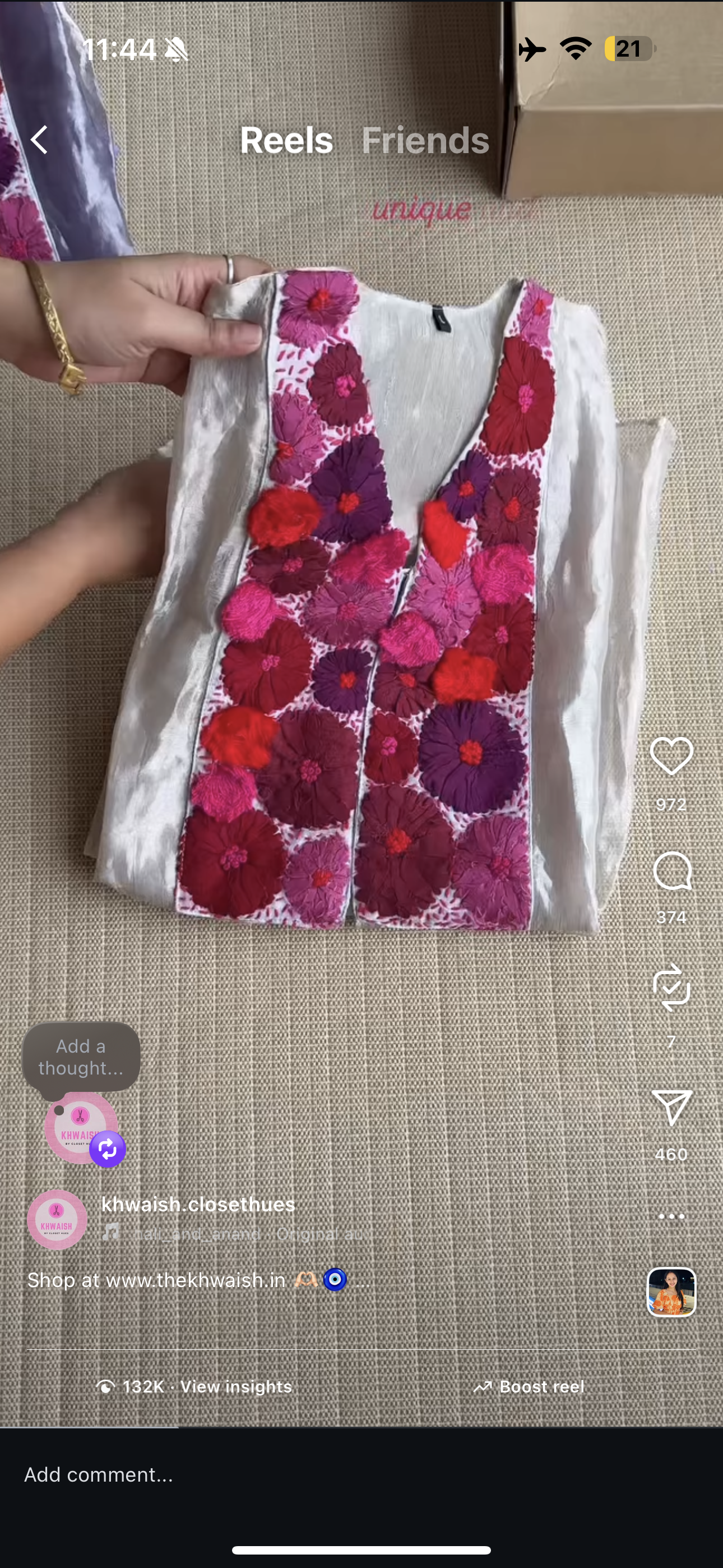 Mihika Pure Tissue Top With Padded Blouse And Plazzo