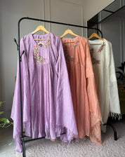 Kaveri Mul Chanderi Handwork Set(Make to Order 10 days)