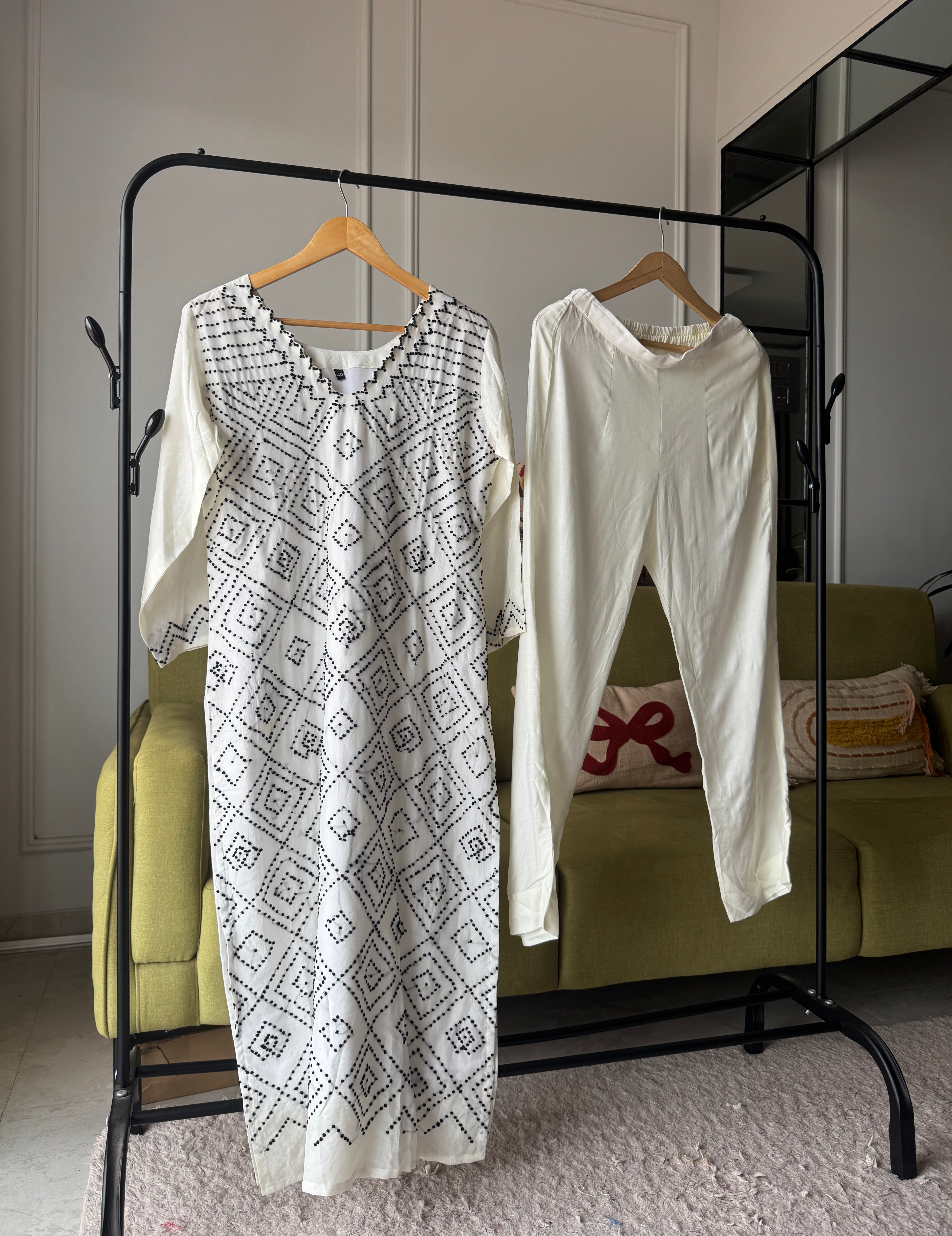 Meera V-Neck Knot work dress (542)