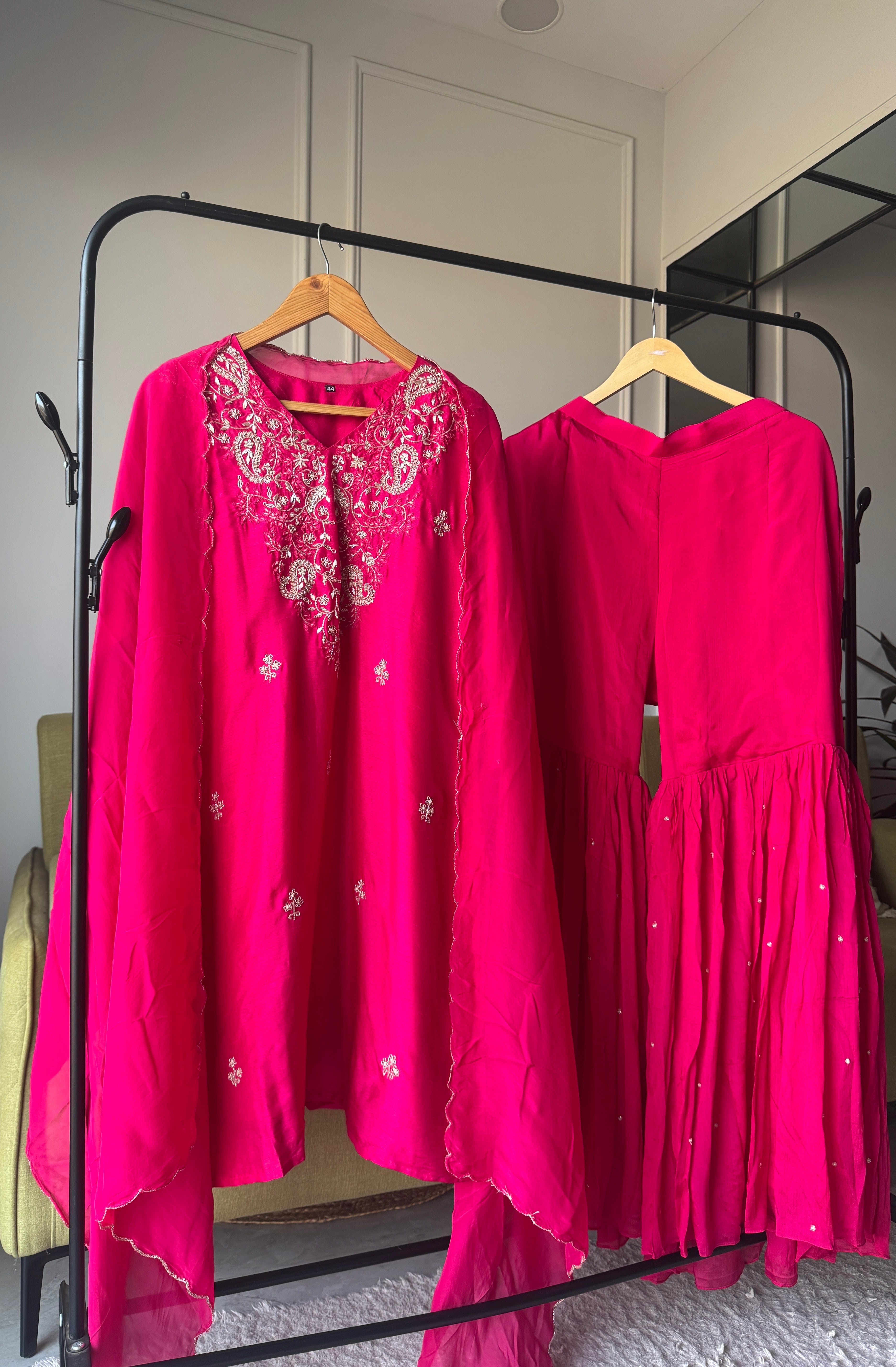 Ruhi Hand Work Sharara Dress(Make To Order)