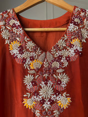 Veera glazed silk dress