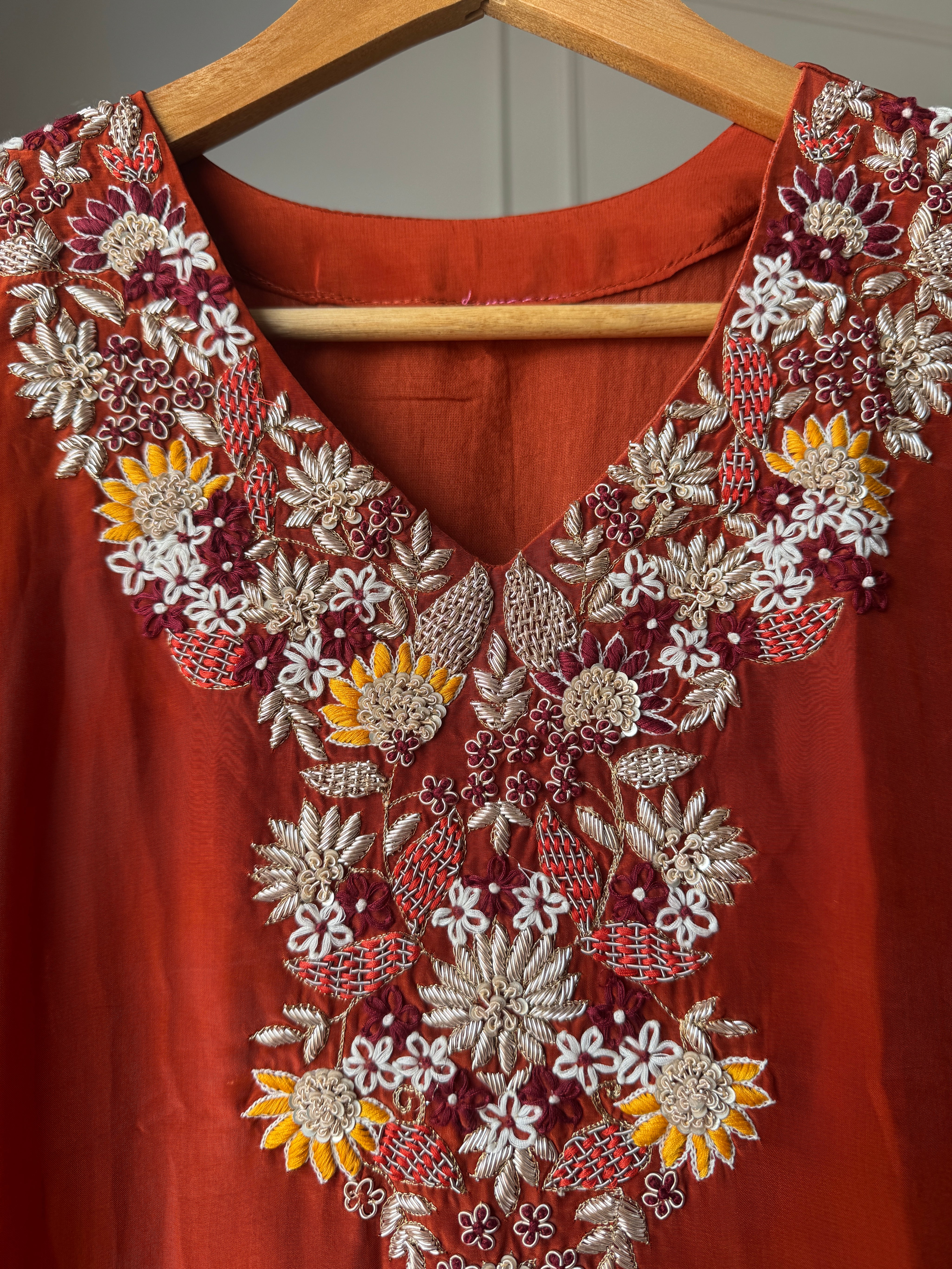 Veera glazed silk dress