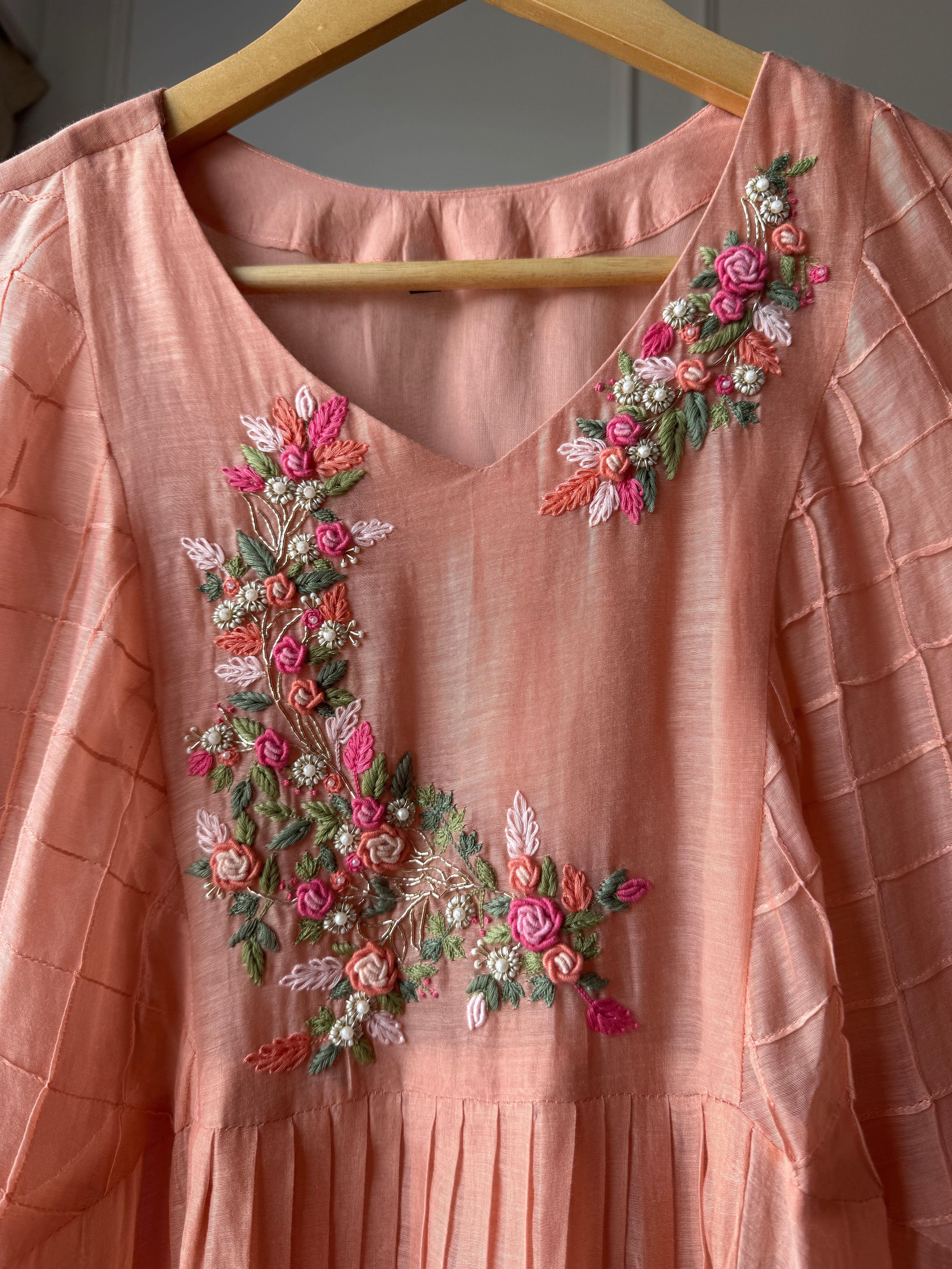 Kaveri Mul Chanderi Handwork Set(Make to Order 10 days)