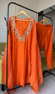 Anushka Handwork Bustier With Dupatta Dress