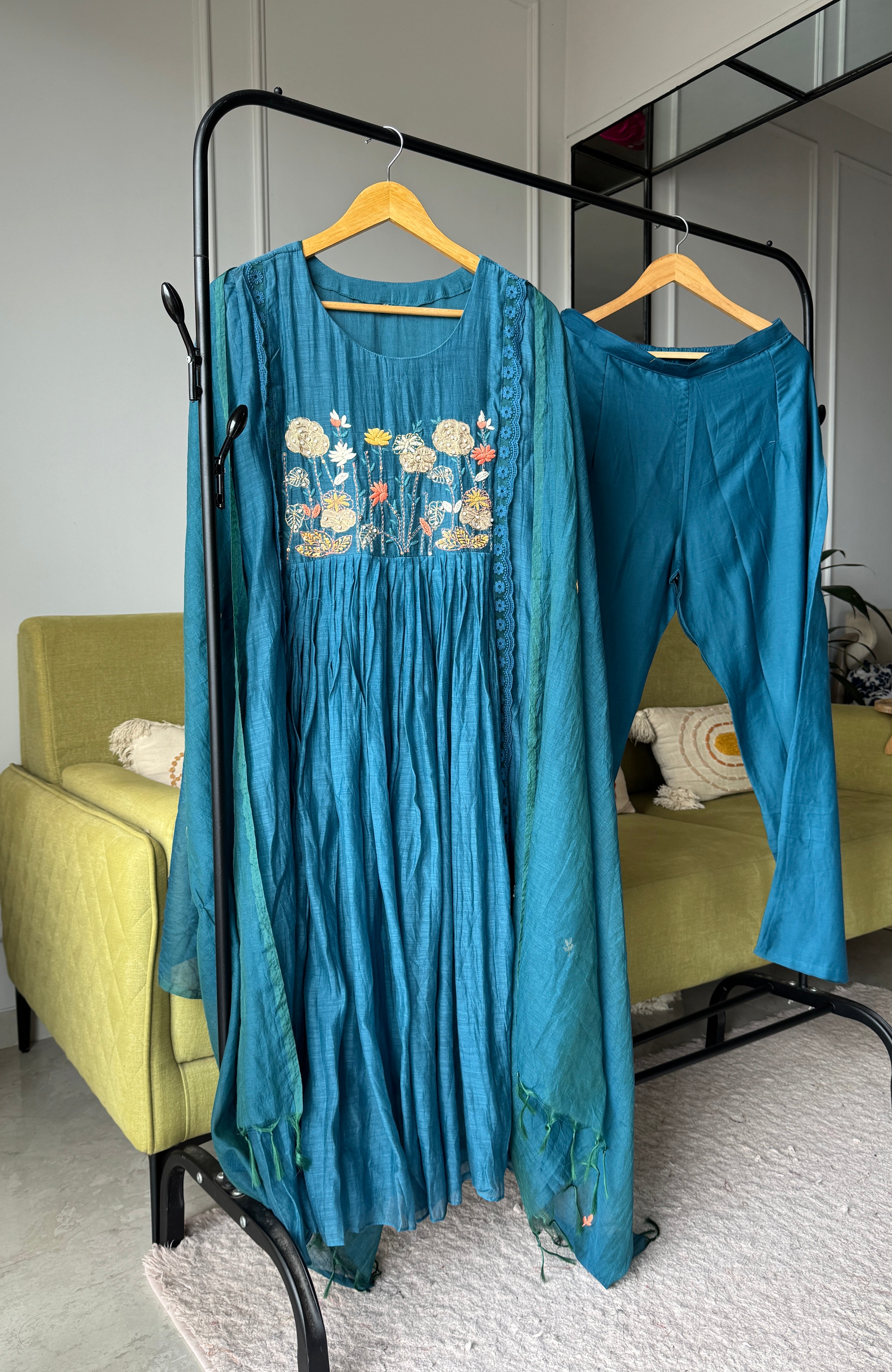 Gayatri Mul Chanderi Handwork Dress