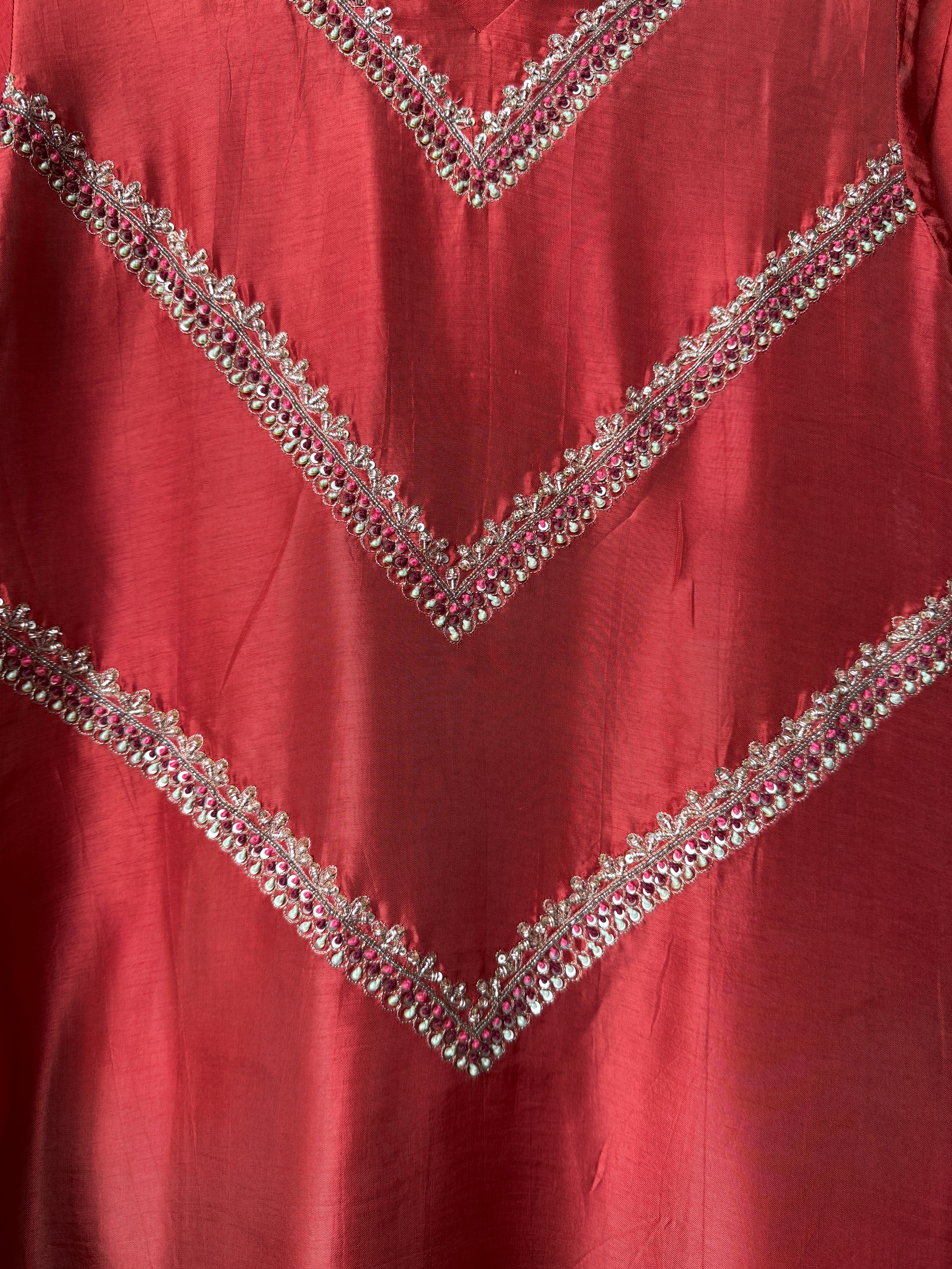 Anshika Dola Silk Handwork Coord Set