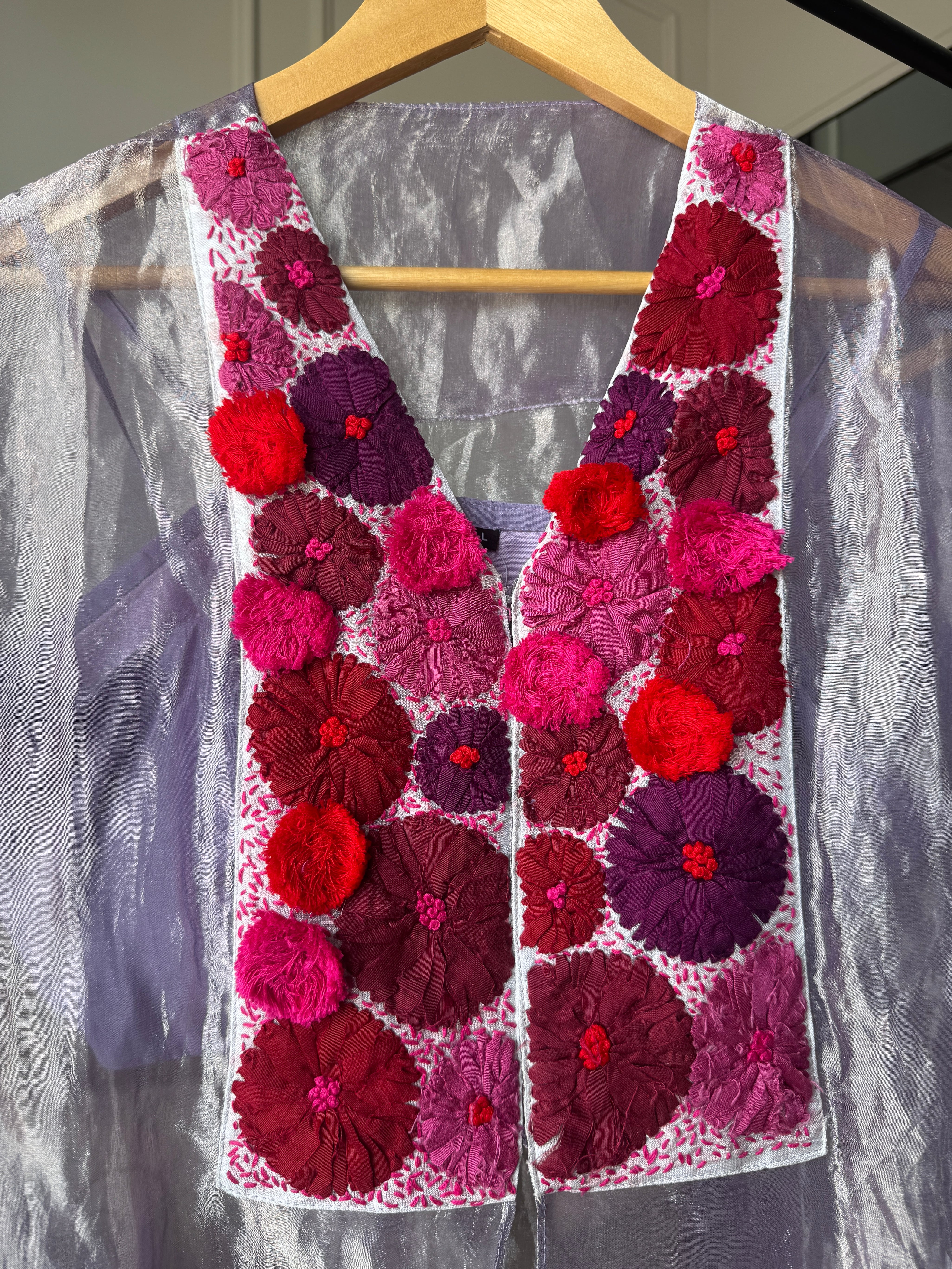 Mihika Pure Tissue Top With Padded Blouse And Plazzo